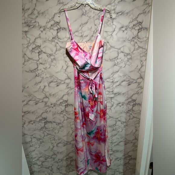 Tahari ASL Sleeveless Faux Wrapped Prom Dress - Picture 7 of 13